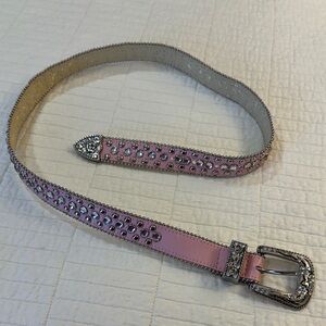 Y2K 90’s western Pink Studded Belt Big Belt